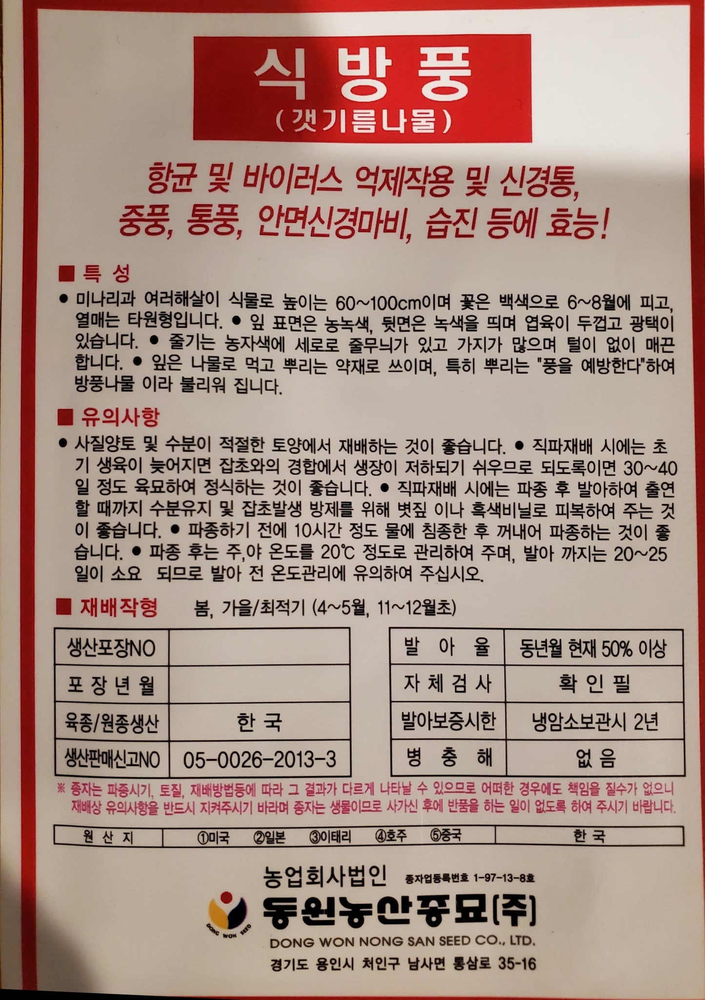 식 방풍 (갯기름 나물)