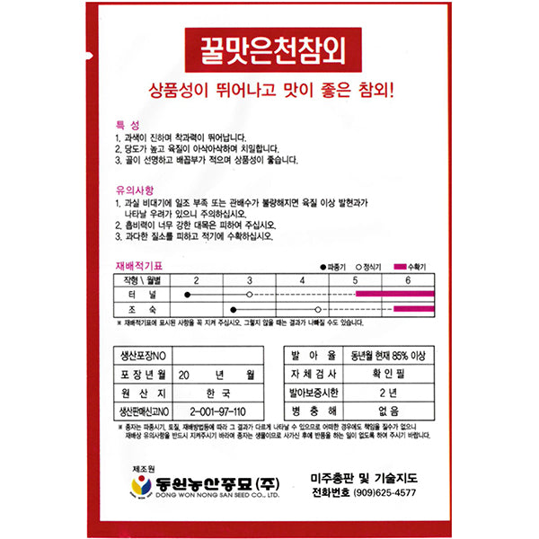 참외 꿀맛 은천 참외 Korean Melon